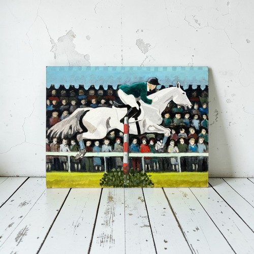 Vintage horse racing oil - racing,