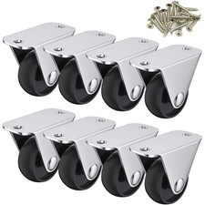 Casters 8 Pcs Black