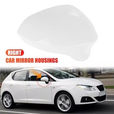 Right Side White Rearview Wing