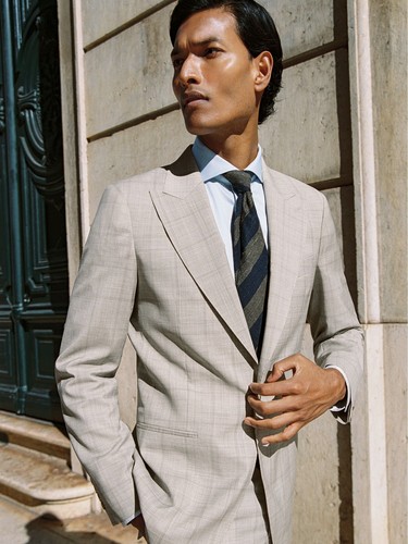 Reiss mens brown wool checked - reiss,