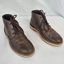 Schuh Mens Size 7 Dark Brown Denzel Chukka Boots Ankle Lace Up Casual Outdoor
