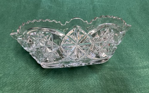 Vintage cut glass fruit bowl - fruit,
