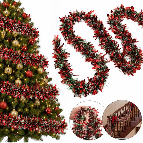 Christmas tinsel garland mixed - garland,