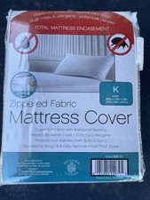Sultan’s Linens King Zippered Mattress Cover Waterproof Hypoallergenic Encasemen