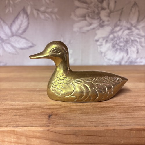 Vintage brass duck - brass,