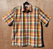 GAP size L/G orange check 100% Cotton short sleeved shirt GOOD CONDITION