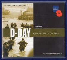 Gibraltar 2004 D-Day Coin Presentation Pack, 60th Anniversary Crown (Ref. t7654)