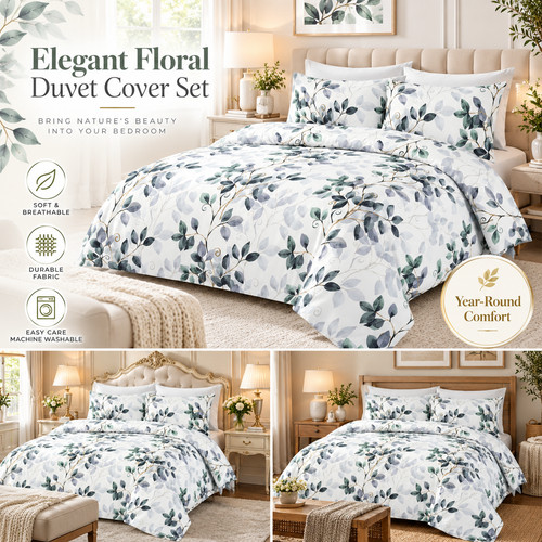 Tansy floral duvet cover - floral, set