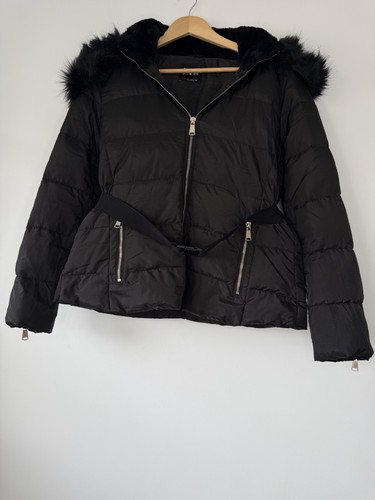 Zara black belted - zara, puffer