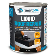 SmartSeal Liquid Roof Repair BLACK Fibre Reinforced Waterproofing (1L & 5L)