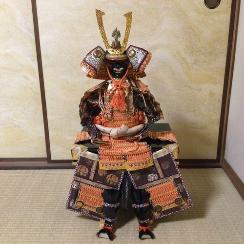 Antique japanese samurai doll - japanese,