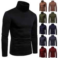 Mens Stretch Turtle Roll Neck