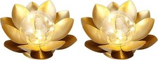 JHY DESIGN Set of 2 Gold Lotus