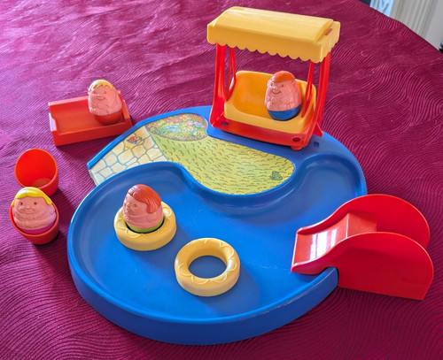 Vintage weebles swimming pool - swimming,