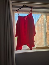 Red Cold Shoulder Top