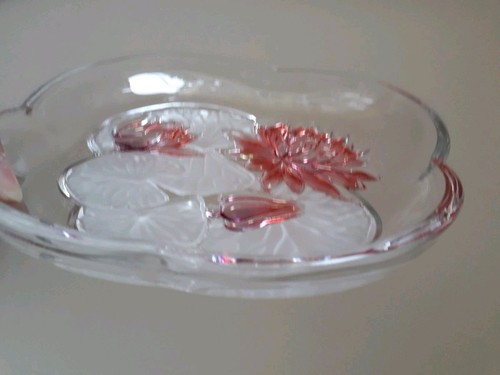 Vintage glass decorative plate - glass,