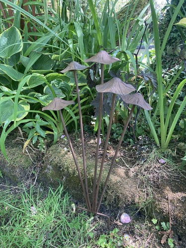 Metal toadstool mushroom - metal,