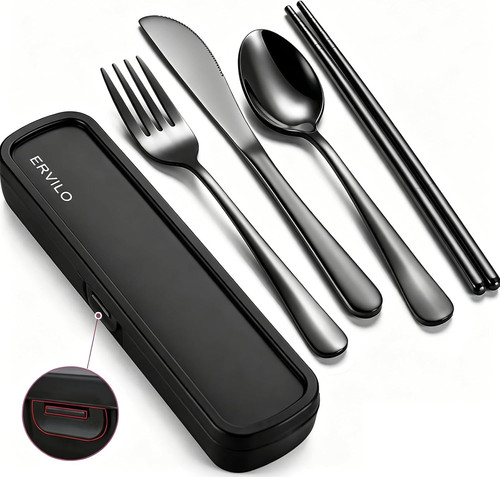 Travel cutlery set with - cutlery,