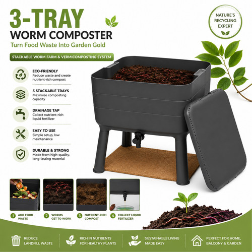Tray worm composter bin - 3,