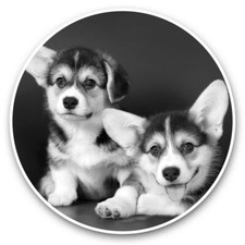 2 x Vinyl Stickers 10cm (bw) -