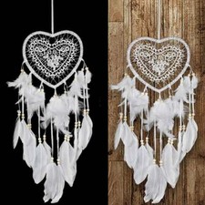 Dream Catcher Heart Handmade Knitted Indian Dreamcatcher Home Bedroom Hanging 