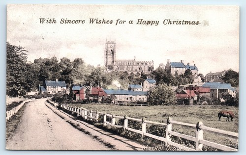 Postcard market drayton - market,