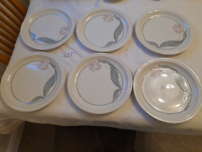 6 Coloroll Biltons Kiln craft Staffordshire Pink Rose  Dinner Plates - unused