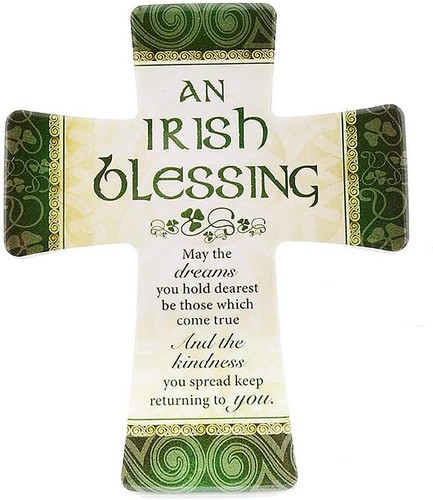Irish glazed porcelain cross - irish,
