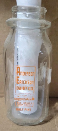 Half pint milk bottles - half,