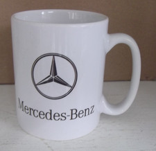 MERCEDES-BENZ COFFEE MUG, WHITE WITH BLACK LOGO