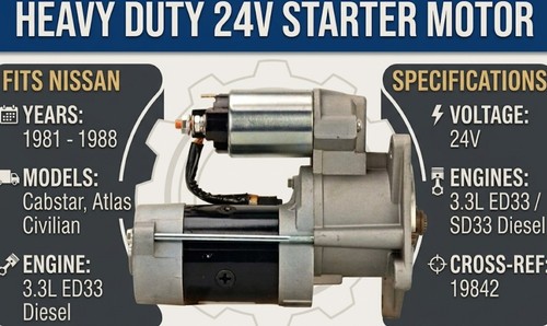24v starter for nissan - 24v,