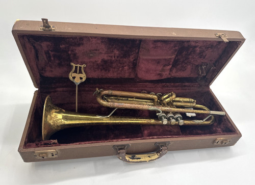 Vintage 1950s brass trumpet - vintage,
