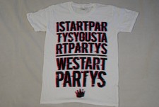 WE START PARTYS LOGO T SHIRT NEW OFFICIAL BAND GROUP ELECTRO POP PUNK RARE