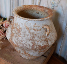 Large Natural Terracotta Pot Shabby Chic Rustic Round Decorative Vase Urn