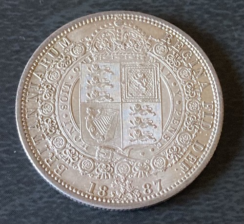 1887 queen victoria half crown - 1887,
