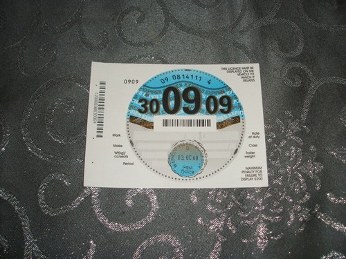 Tax disc new with - disc,
