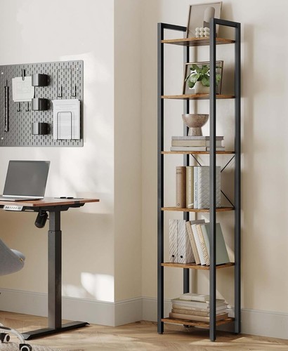 Narrow wooden shelf tier - wooden, 6