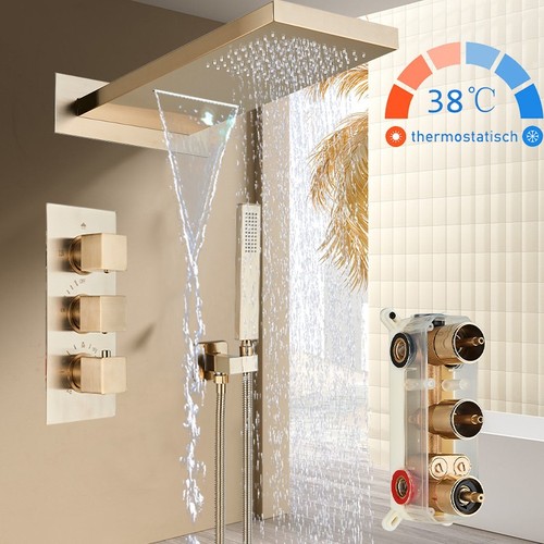 Gold thermostatic concealed - gold,