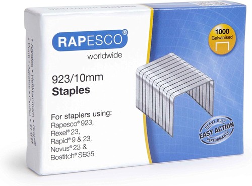 923 10mm staples - by, rapesco