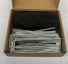 Weed Membrane Pegs, 50 Pack Metal 6"/150mm Weed Pegs