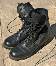 US Army Black Wellco Made in USA Jungle Combat Boots 7W/UK6