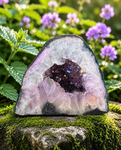 Amethyst aura cathedral - amethyst, geodes
