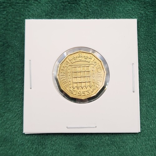 1953 qeii threepence - 1953,