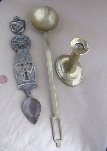 Antique brass ladle - , and