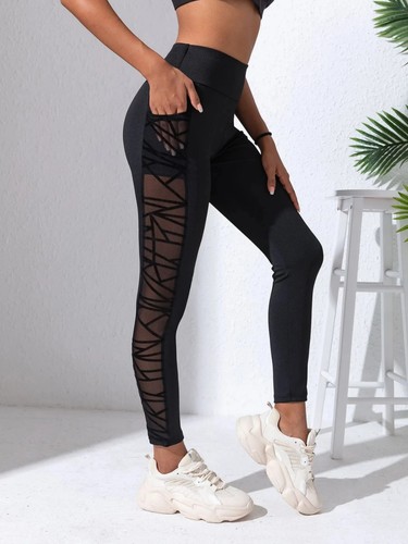 Sexy high waist black mesh - waist,