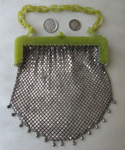Antique silver green marble - silver,