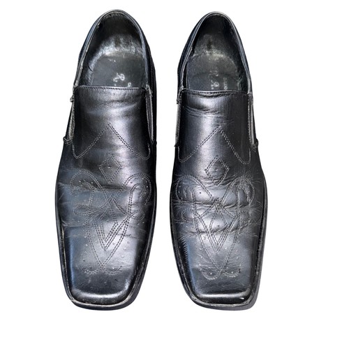 Winklepicker black leather - black,