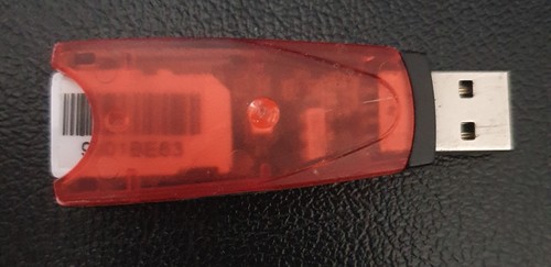 Red usb dongle with - usb,