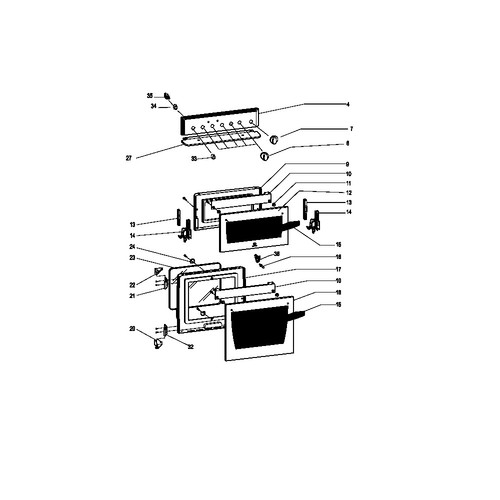 Hotpoint oven main - oven, door