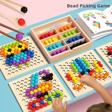 Montessori Clip Beads Fine Motor Training Color Sorting Matching Educational Toy